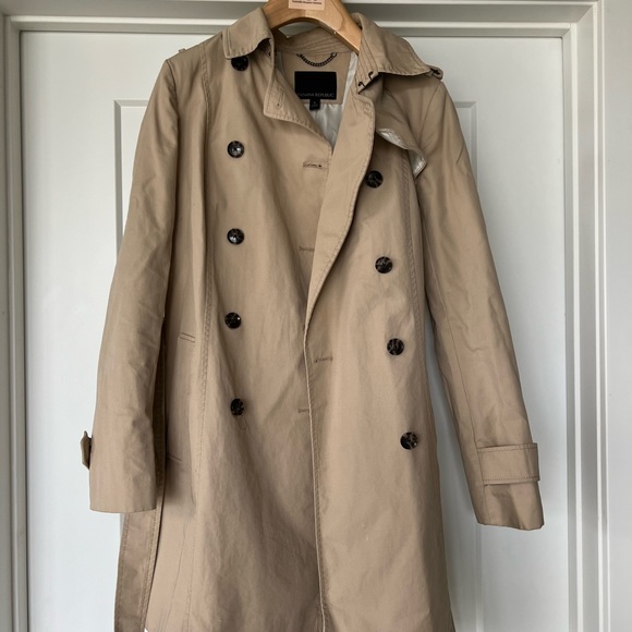 Banana Republic Vintage Wool Trench Coat - Picture 3 of 4